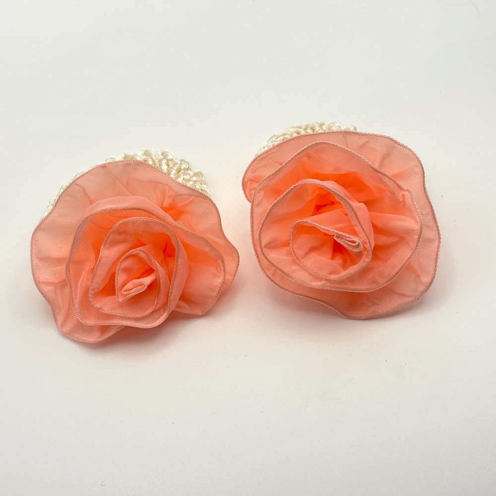 Vintage Rosette Hair Tie Coiled Elastic Ponytail Holders Cottagecore‎ Coquette